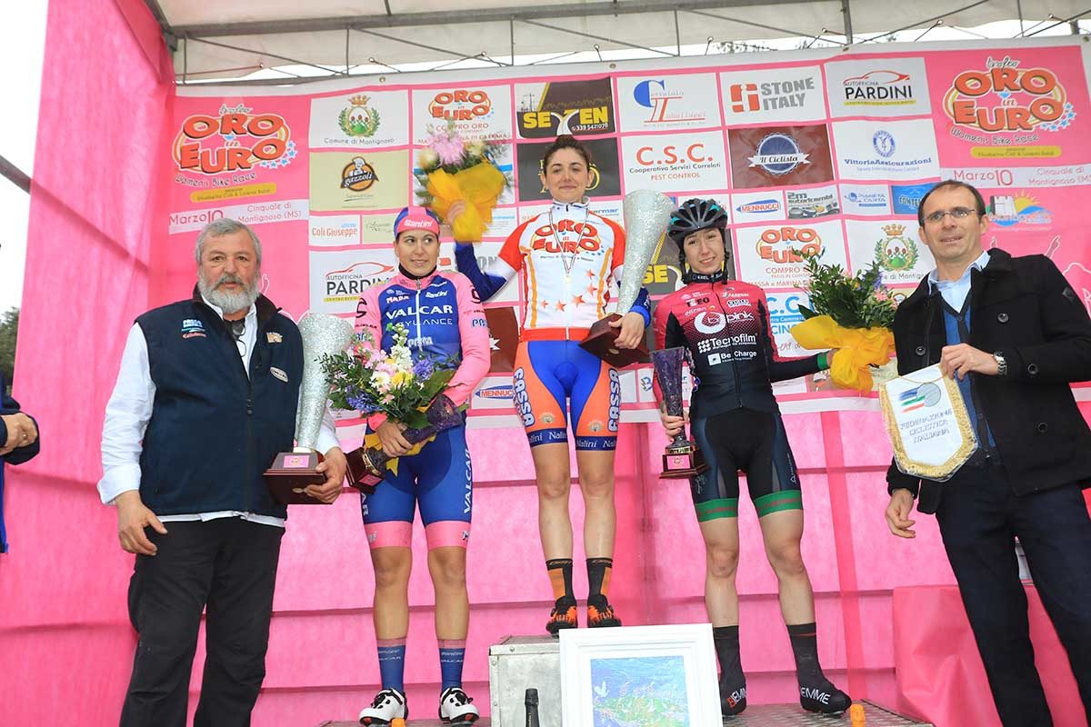 Il podio del Trofeo Oro in Euro di Montignoso (foto Fabiano Ghilardi)