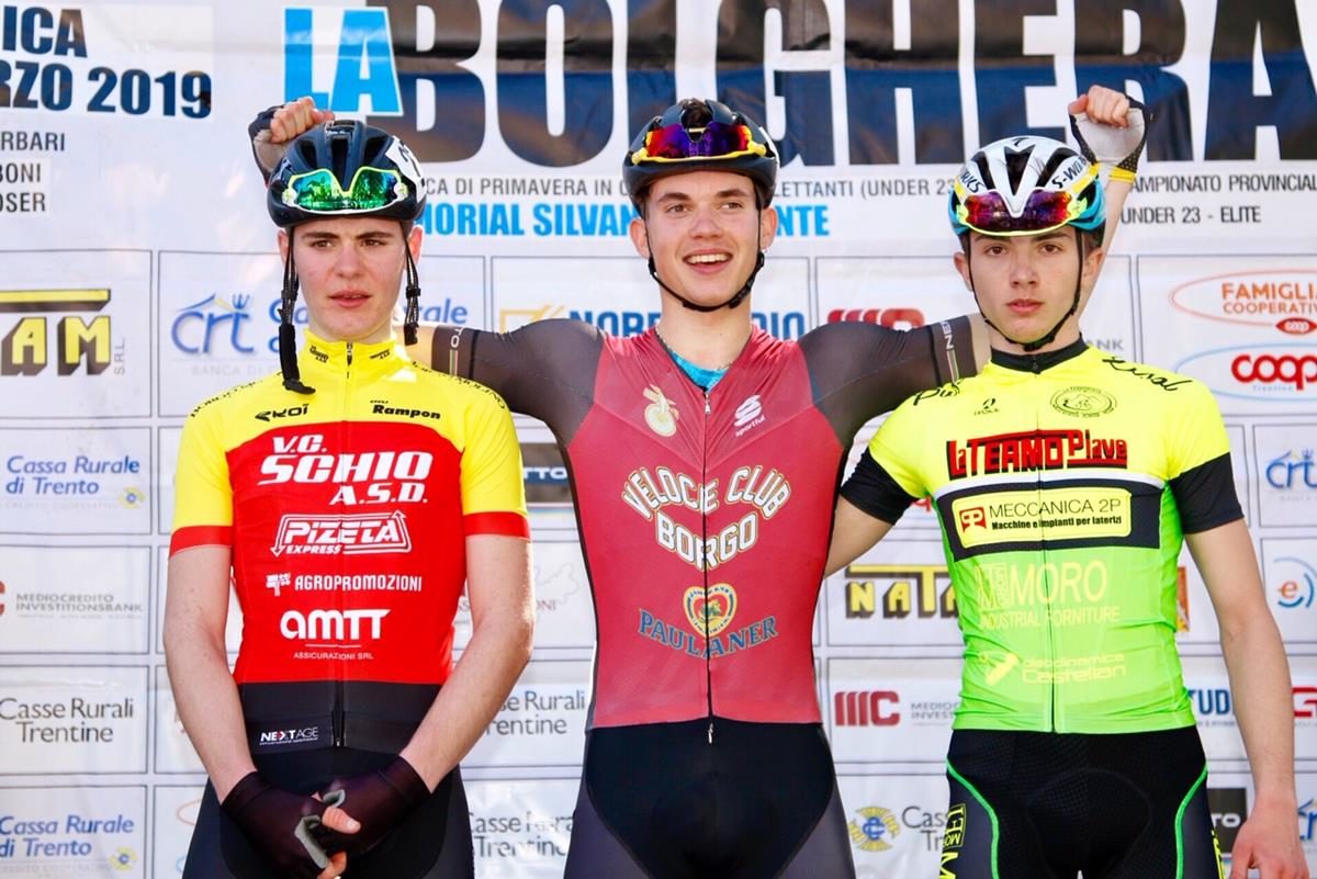 Il podio della 110/ La Bolghera per Allievi vinta da Andrea Dalvai (foto Photobicicailotto)