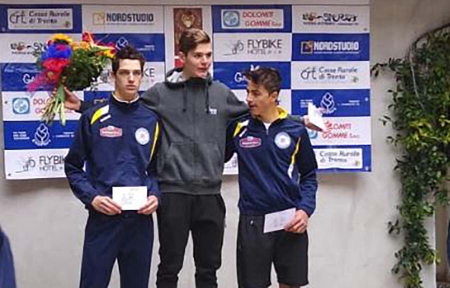 Il podio della 44/a Coppa Dusevic di Aldeno per Allievi
