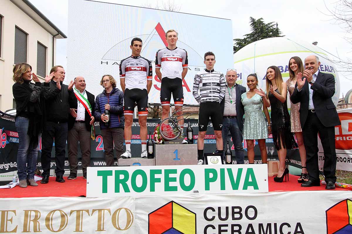 Il podio del Trofeo Piva 2019 (foto Scanferla)