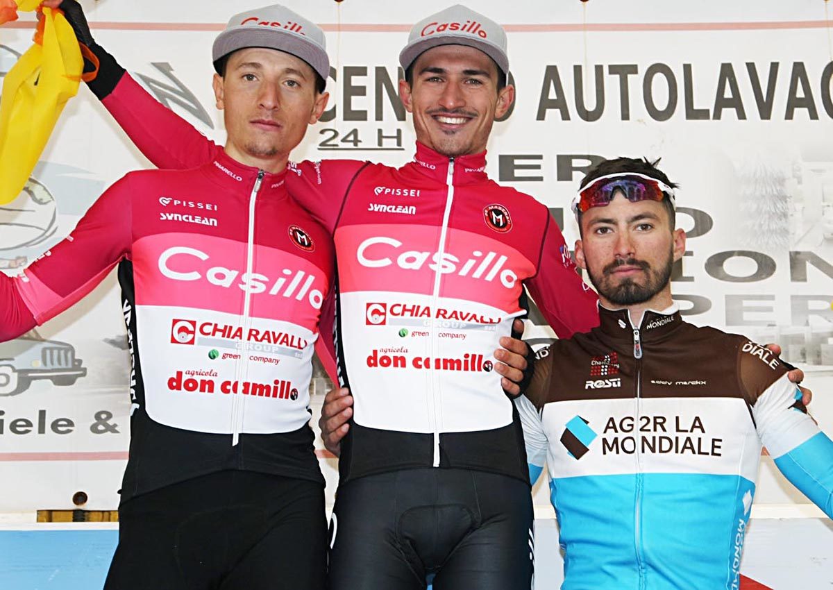 Il podio del Giro della Provincia di Biella