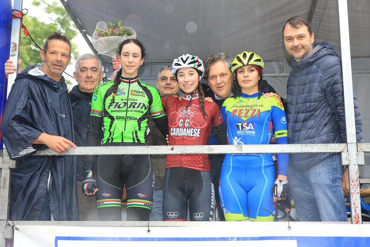 Il podio Donne Esordienti di Gazoldo degli Ippoliti