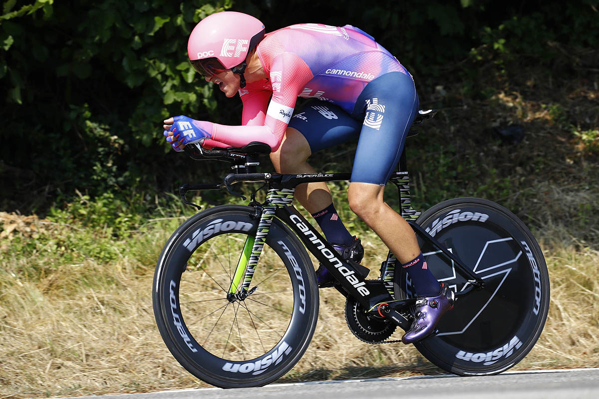 Alberto Bettiol in azione al Campionato Italiano a cronometro professionisti (foto BettiniPhoto)