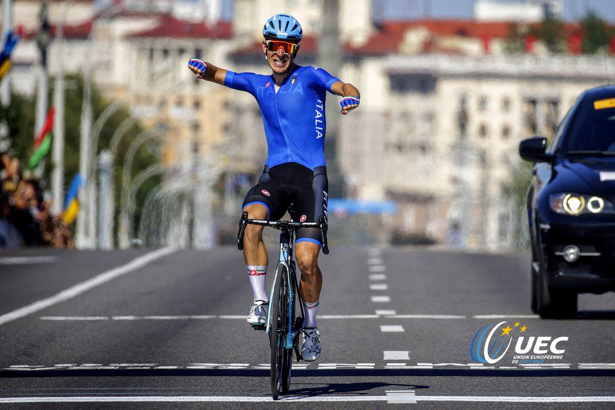Davide Ballerini vince la prova in linea degli European Games Minsk 2019 (foto Anton Vos/BettiniPhoto)