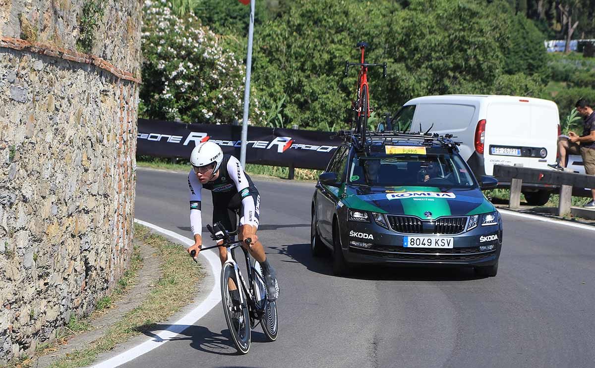 Antonio Puppio in azione al Campionato Italiano a cronometro U23 (foto Fabiano Ghilardi)