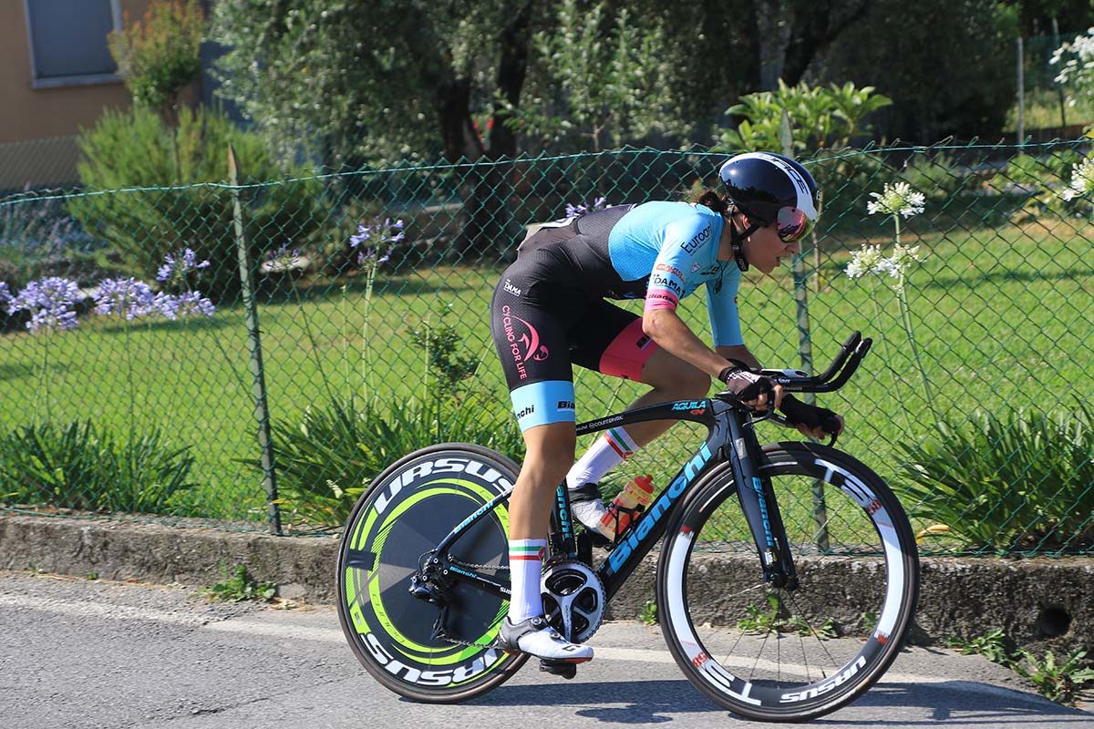 Camilla Alessio in azione al Campionato Italiano a cronometro Donne Junior (foto Fabiano Ghilardi)