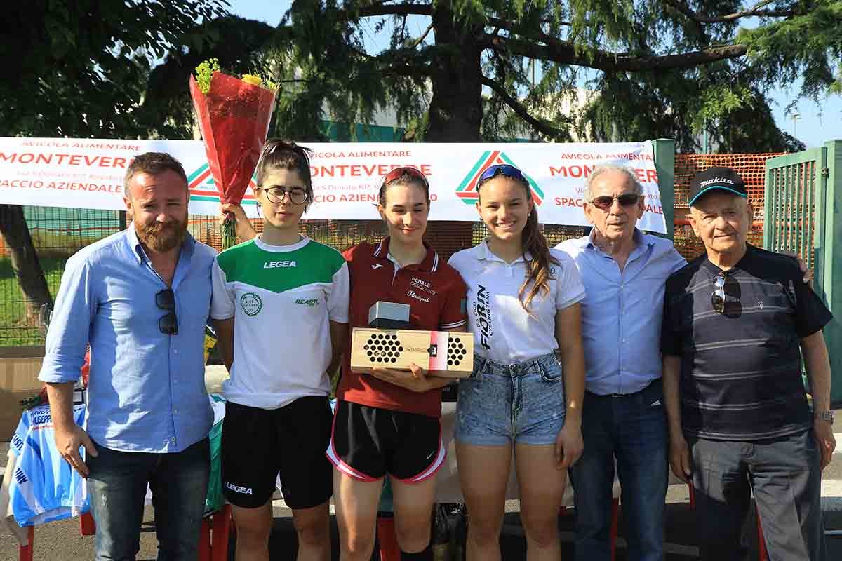 Il podio della cronometro Donne Allieve di Ospitaletto (foto Fabiano Ghilardi)