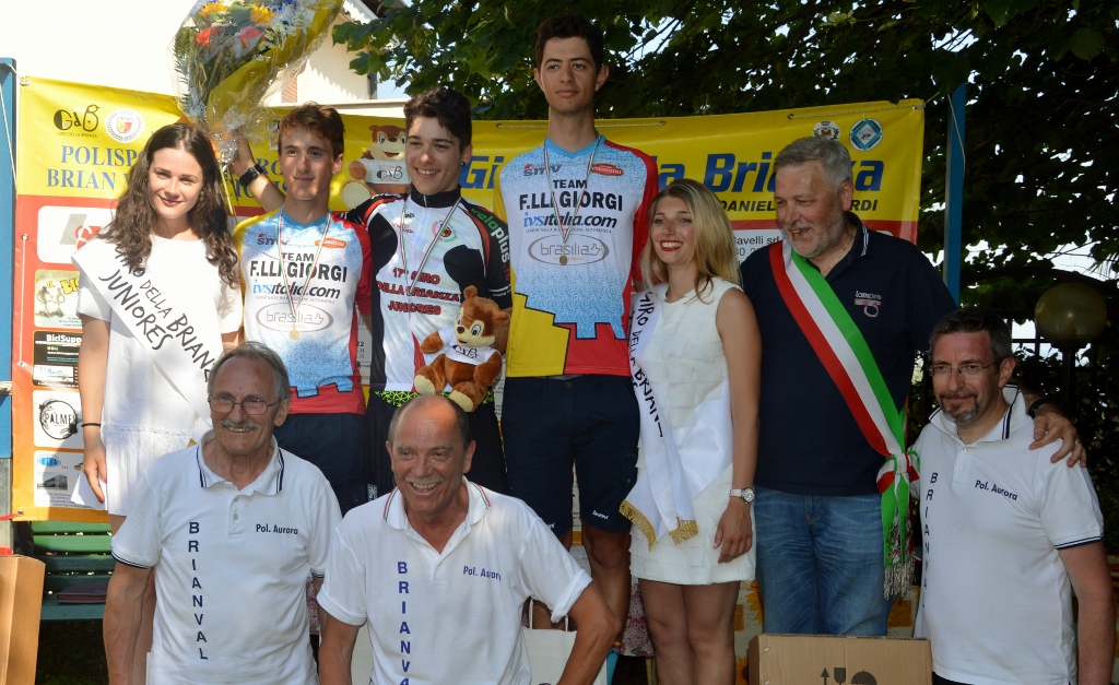 il podio finale del giro della Brianza