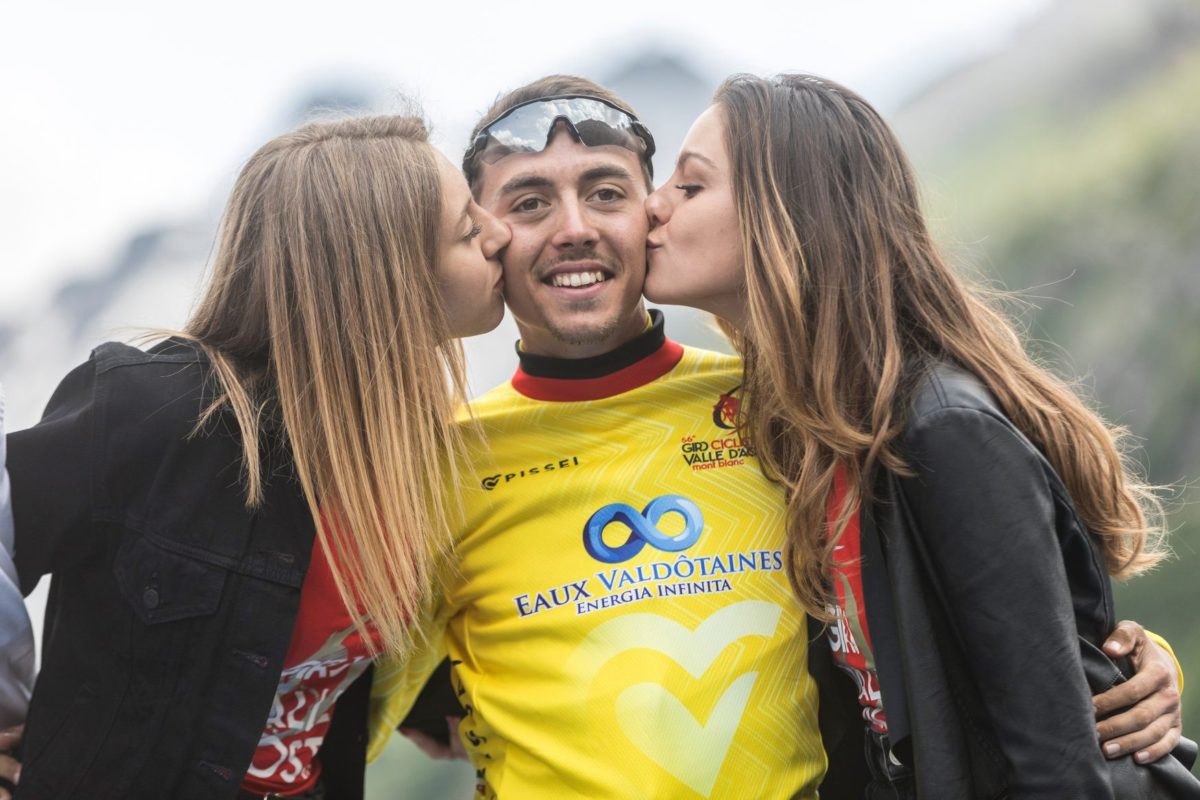 Jeremy Bellicaud leader del Giro della Valle d'Aosta (foto Giro VdA)
