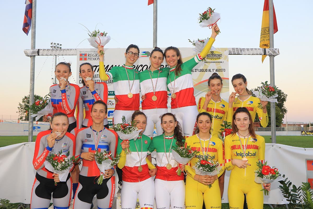 Campionato Italiano Inseguimento a squadre Donne Allieve (foto Fabiano Ghilardi)