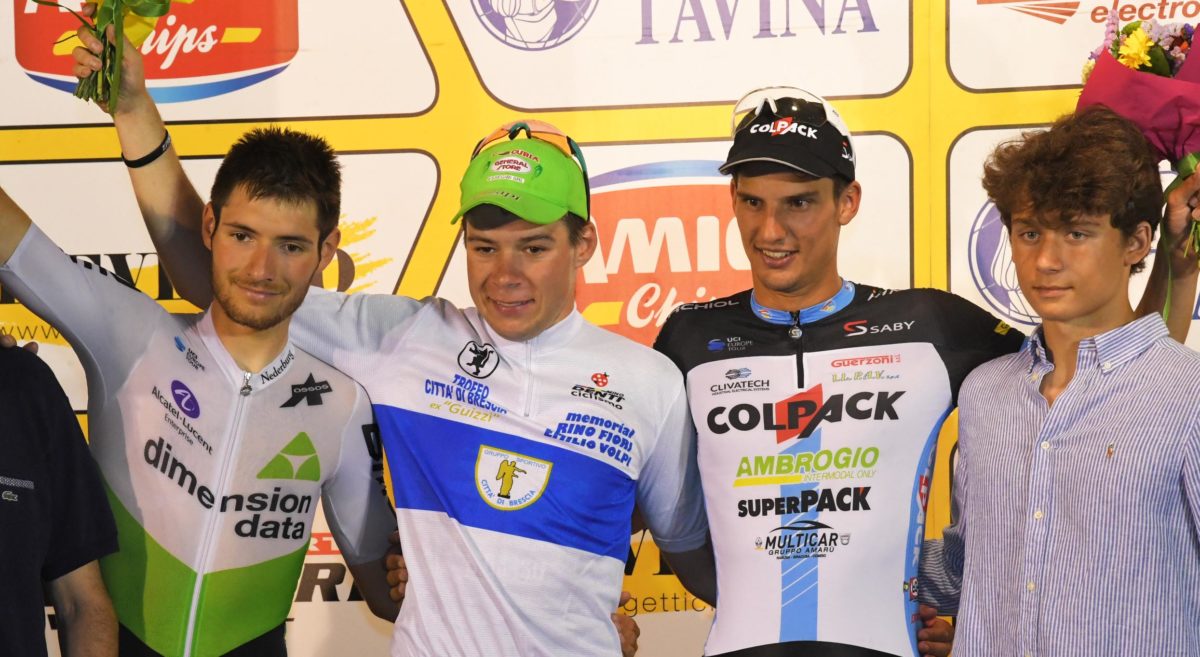 Il podio del Trofeo Città di Brescia 2019 (foto Rodella)