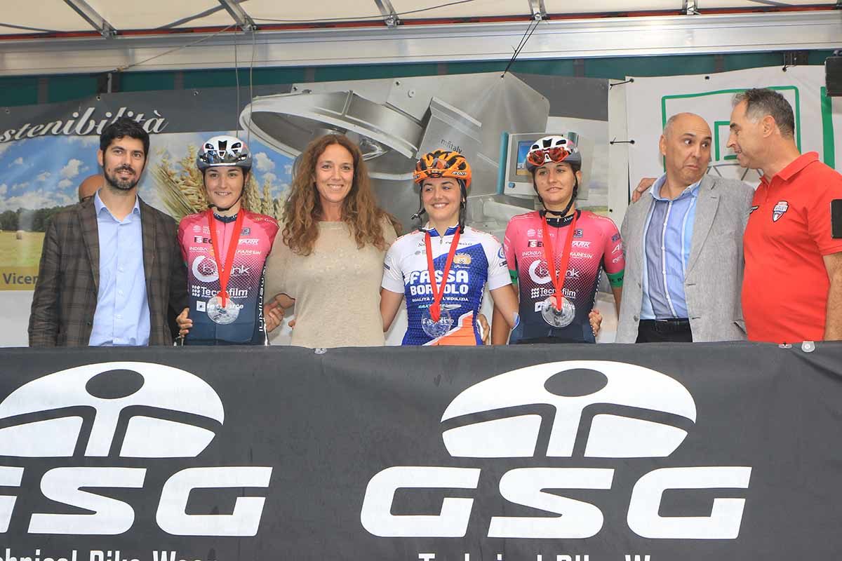 Il podio Donne Elite del Memorial Valeria Cappellotto 2019 (foto Fabiano Ghilardi)