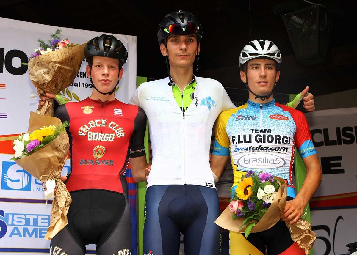 Il podio del Criterium 648 Allievi (foto Berry)