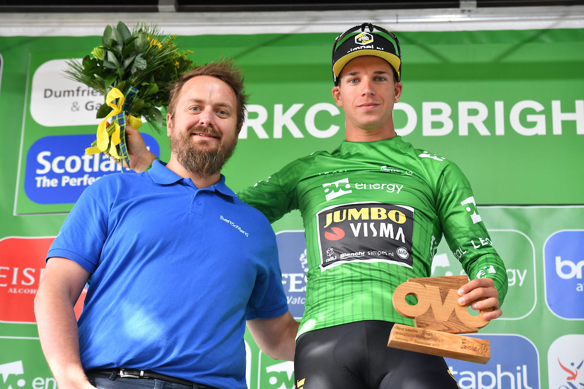 Dylan Groenewegen primo leader dell'OVO Energy Tour of Britain (foto SWPix)