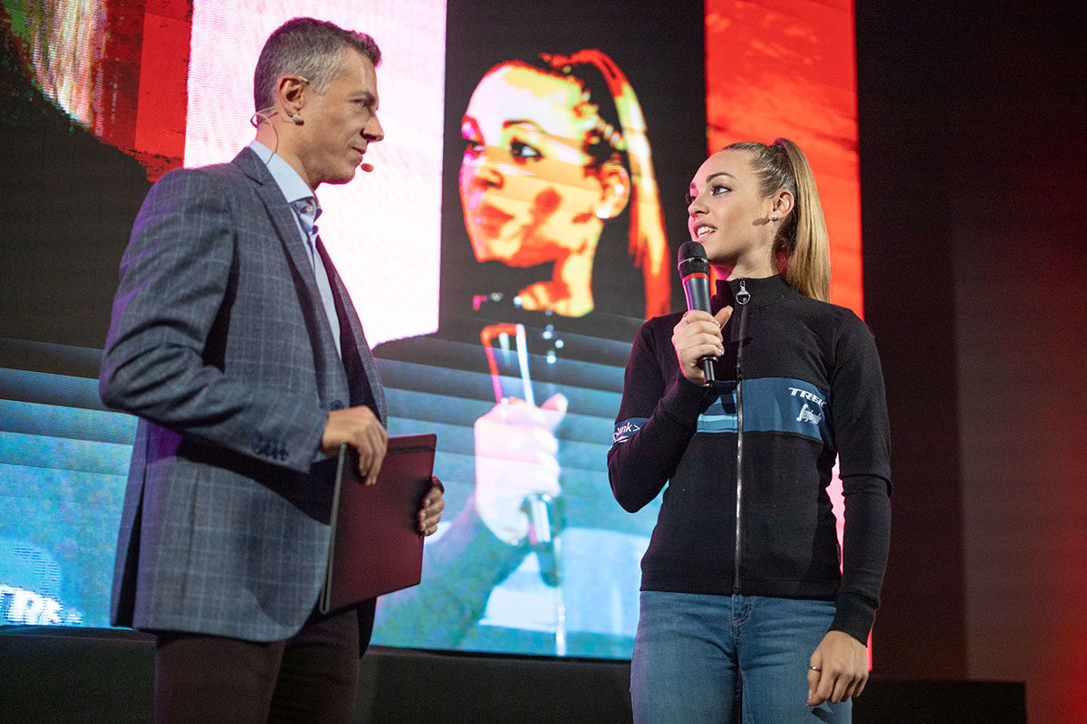 Letizia Paternoster all'inaugurazione della nuova sede Trek Italia (foto Michele Mondini)