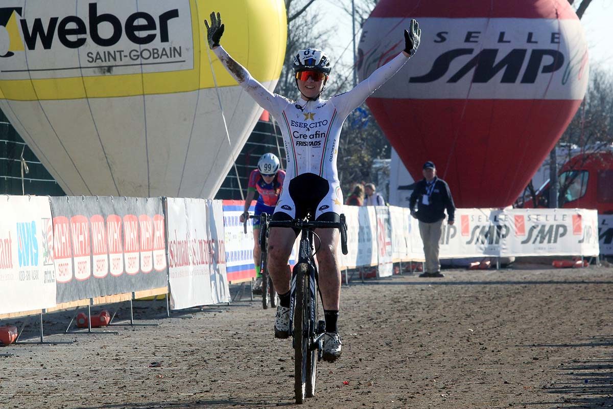 Eva Lechner vince il Campionato Italiano di Ciclocross Donne Elite (foto Fabiano Ghilardi)