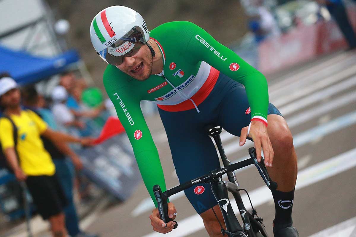 Filippo Ganna secondo nella terza tappa a cronometro della Vuelta a San Juan (foto Ilario Biondi/BettiniPhoto)