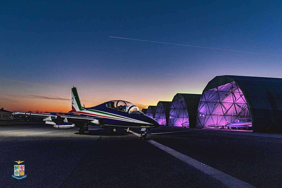La Base Aerea di Rivolto, casa delle Frecce Tricolori. Per la prima volta una tappa del Giro d'Italia partirà da una base militare.