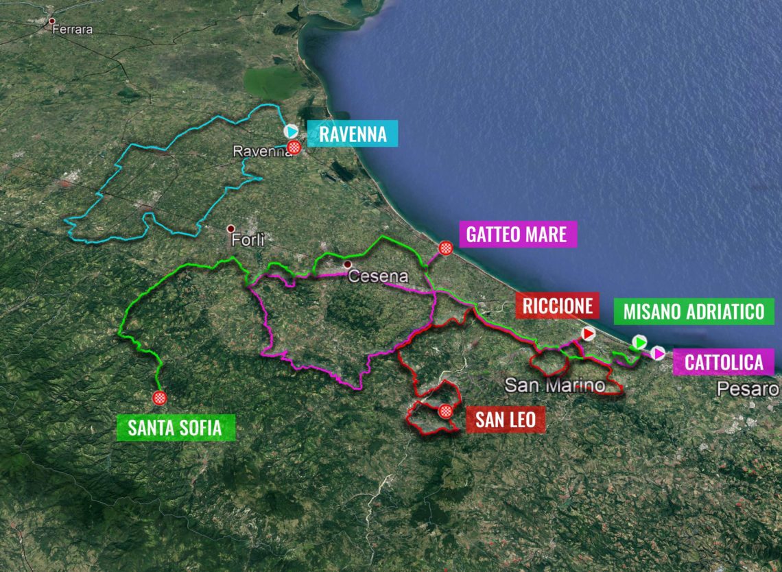 Planimetria generale Giro di Romagna per Dante Alighieri 2020