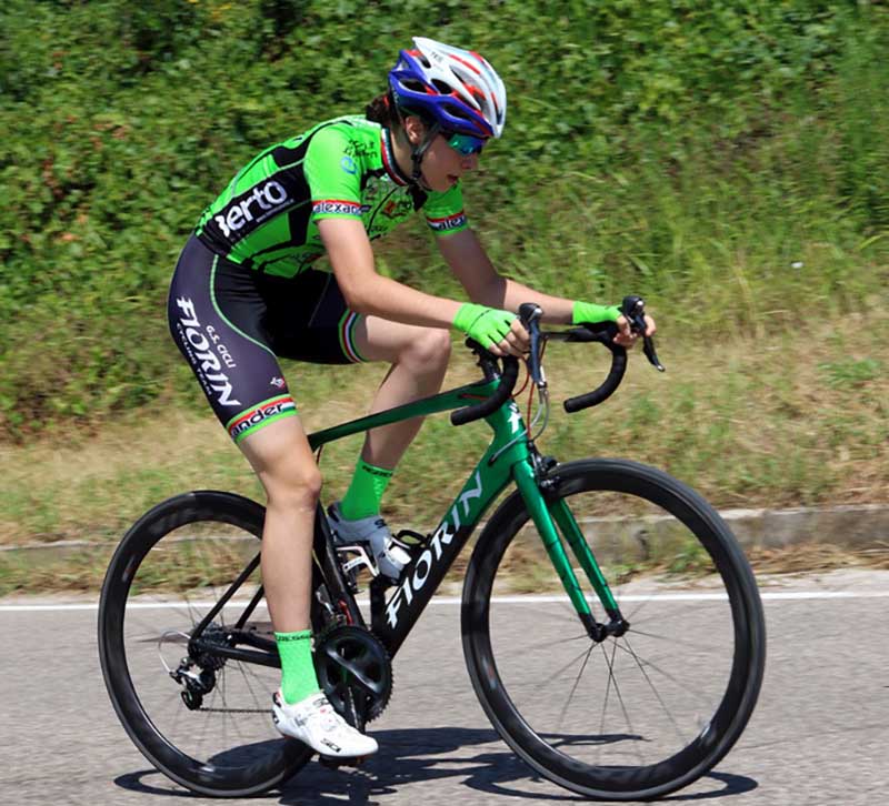 Federica Venturelli vincitrice tra le Donne Allieve della Cronoscalata della Pendola Alé (foto Photobicicailotto)