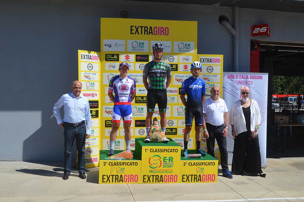 Il podio della gara Juniores di Imola
