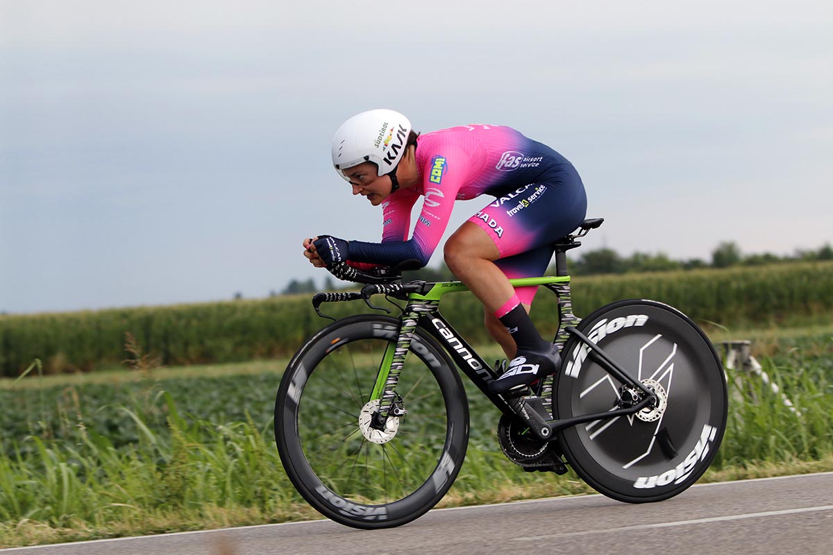 Elena Pirrone prima nella cronometro tra le Donne U23 a Roveredo di Guà (foto Photobicicailotto)