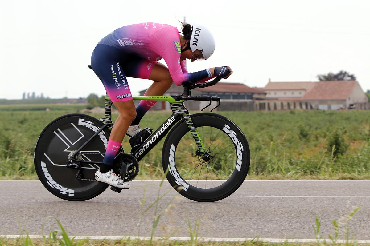 Matilde Bertolini prima nella cronometro tra le Donne Junior a Roveredo di Guà (foto Photobicicailotto)