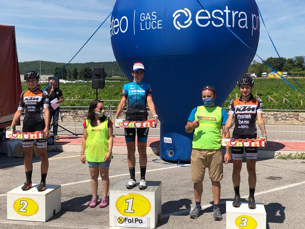Il podio Donne Open della Mesa Bike 2020