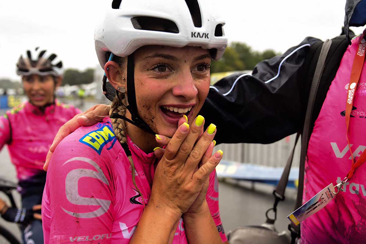 Chiara Consonni felice per il terzo posto a Plouay (foto Twila Muzzi)