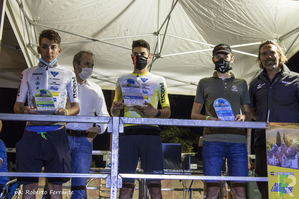 Il podio del Tipo Pista Juniores di Giovinazzo