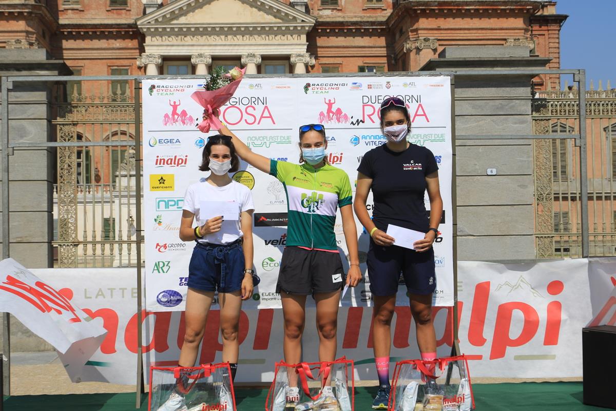 Il podio Donne Junior della Challenge di Racconigi (foto Fabiano Ghilardi)