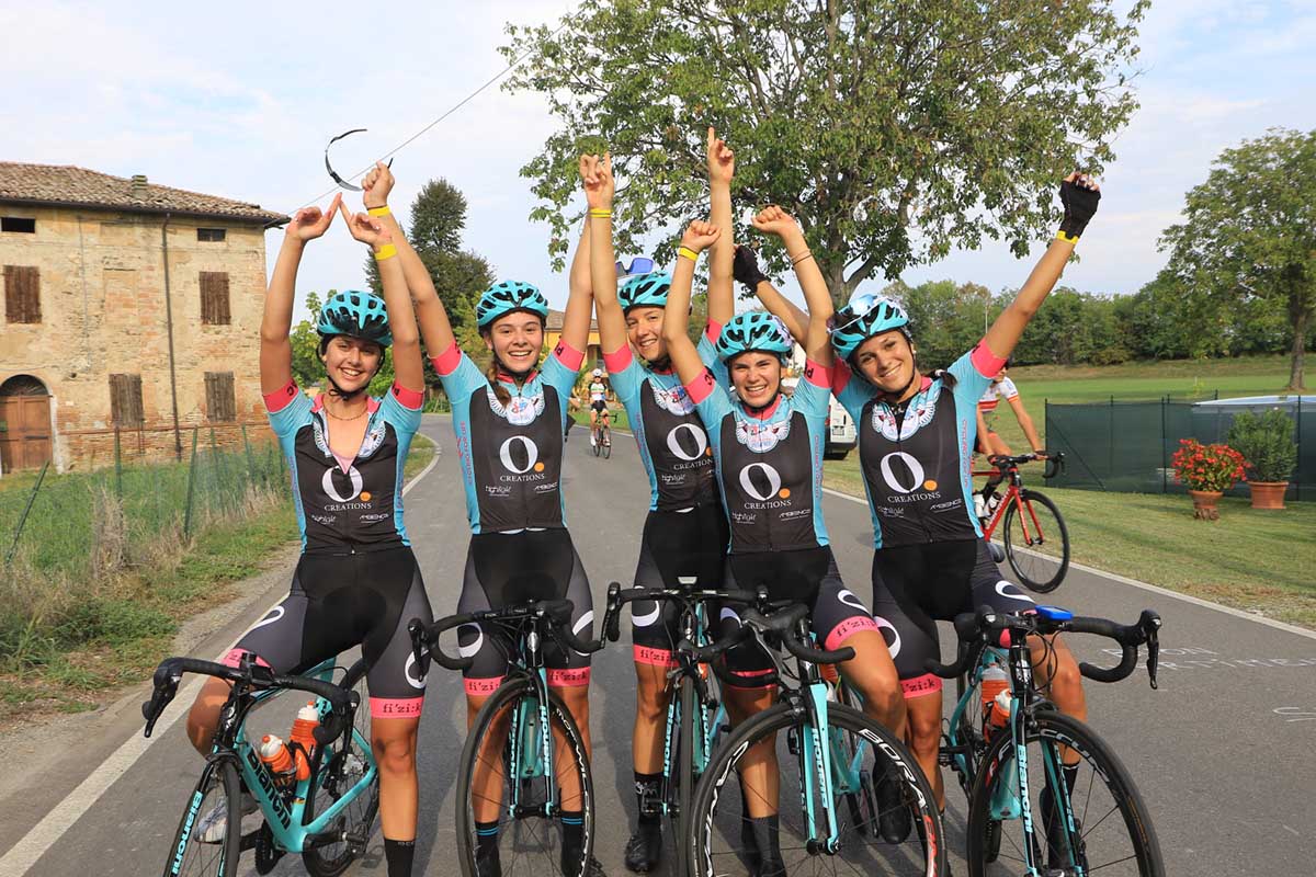 Festa della Ciclismo Insieme per la vittoria di Lara Crestanello a Bianconese (foto Fabiano Ghilardi)