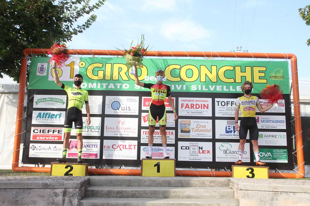 Il podio del Giro delle Conche 2020 (foto Bolgan)