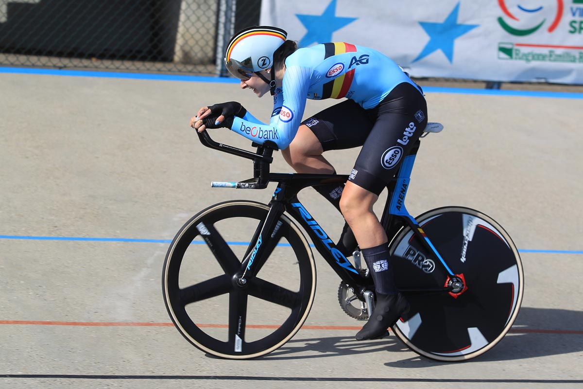 Marith Vanhove vince l'Europeo 500 mt Donne Junior (foto Fabiano Ghilardi)