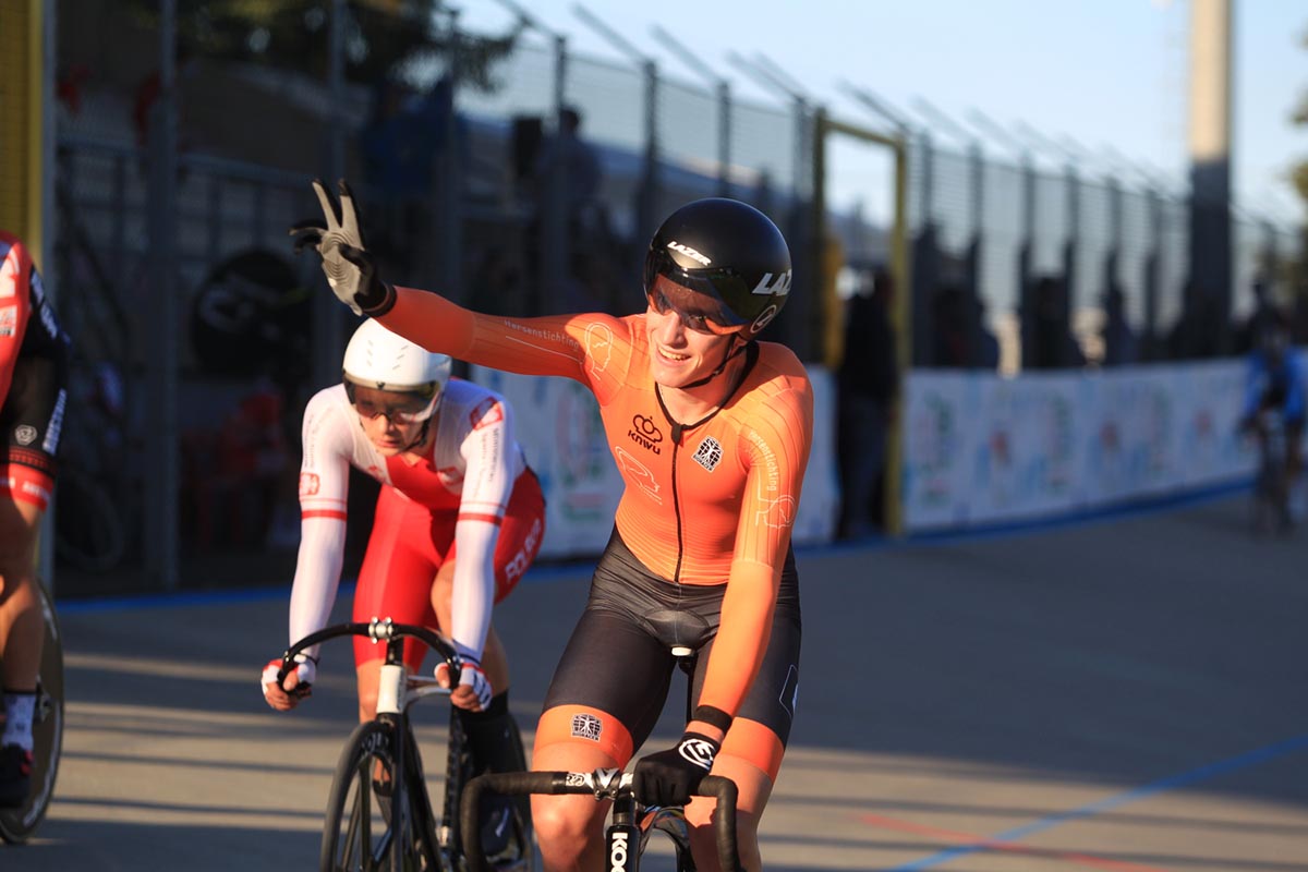 Loe Van Belle vincitore dell'Europeo Omnium Juniores (foto Fabiano Ghilardi)