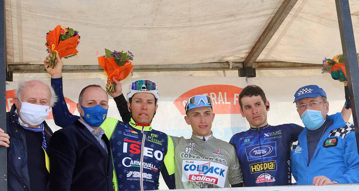 Il podio della Coppa San Geo 2021 (foto Photobicicailotto)