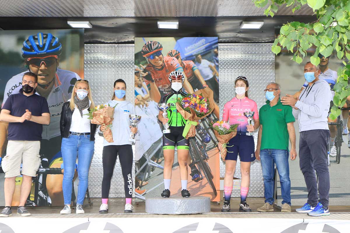 Il podio della gara Donne Allieve di Arcore (foto Fabiano Ghilardi)