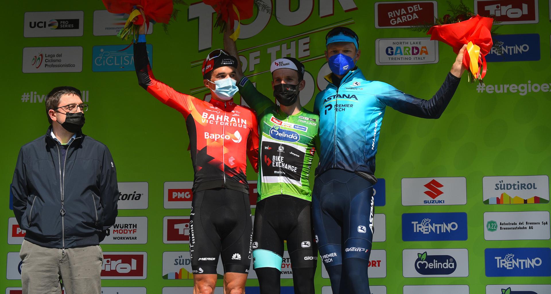 Il podio finale del Tour of the Alps (foto BettiniPhoto)