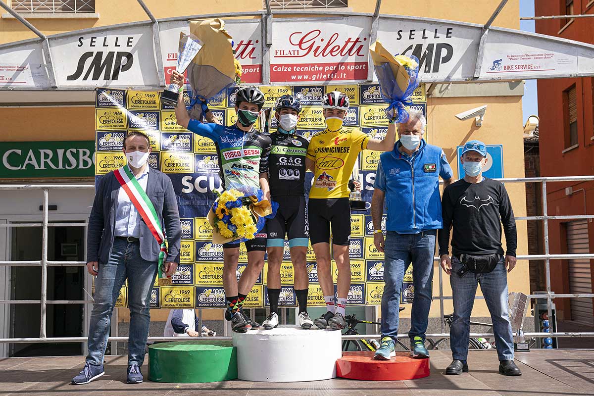 Il podio della gara Allievi di Zola Predosa