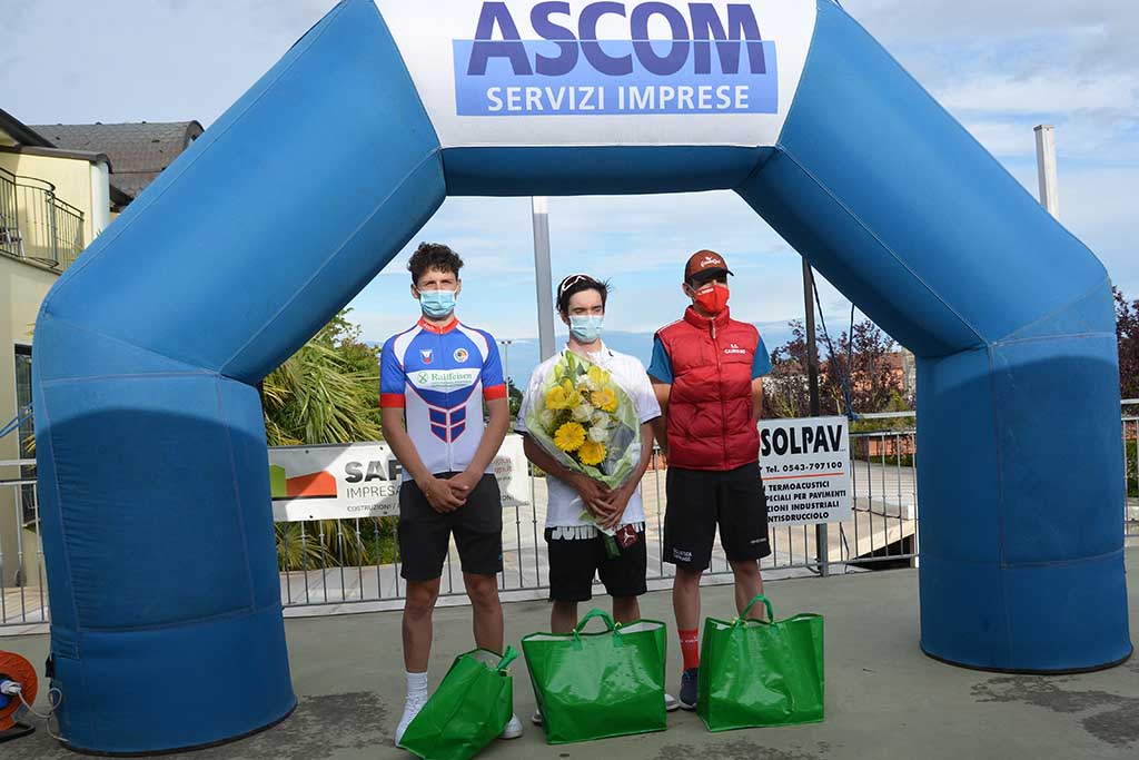 Il podio della gara Allievi di Ca' di Lugo