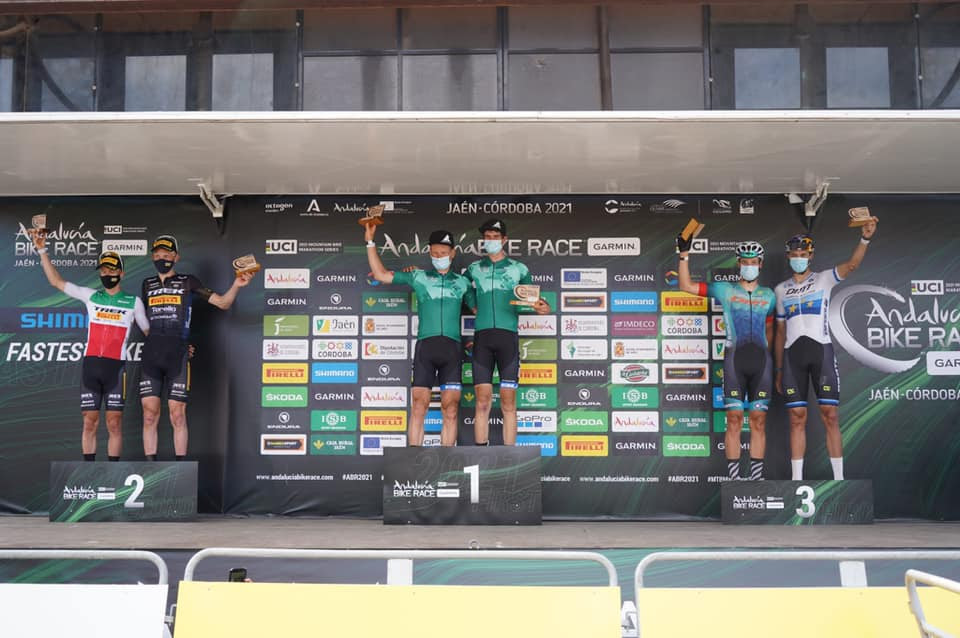 Il podio della prima tappa della Andalucia Bike Race 2021