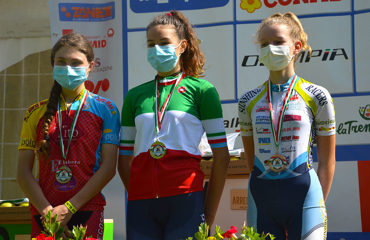 Il podio tricolore delle Esordienti del 1° anno