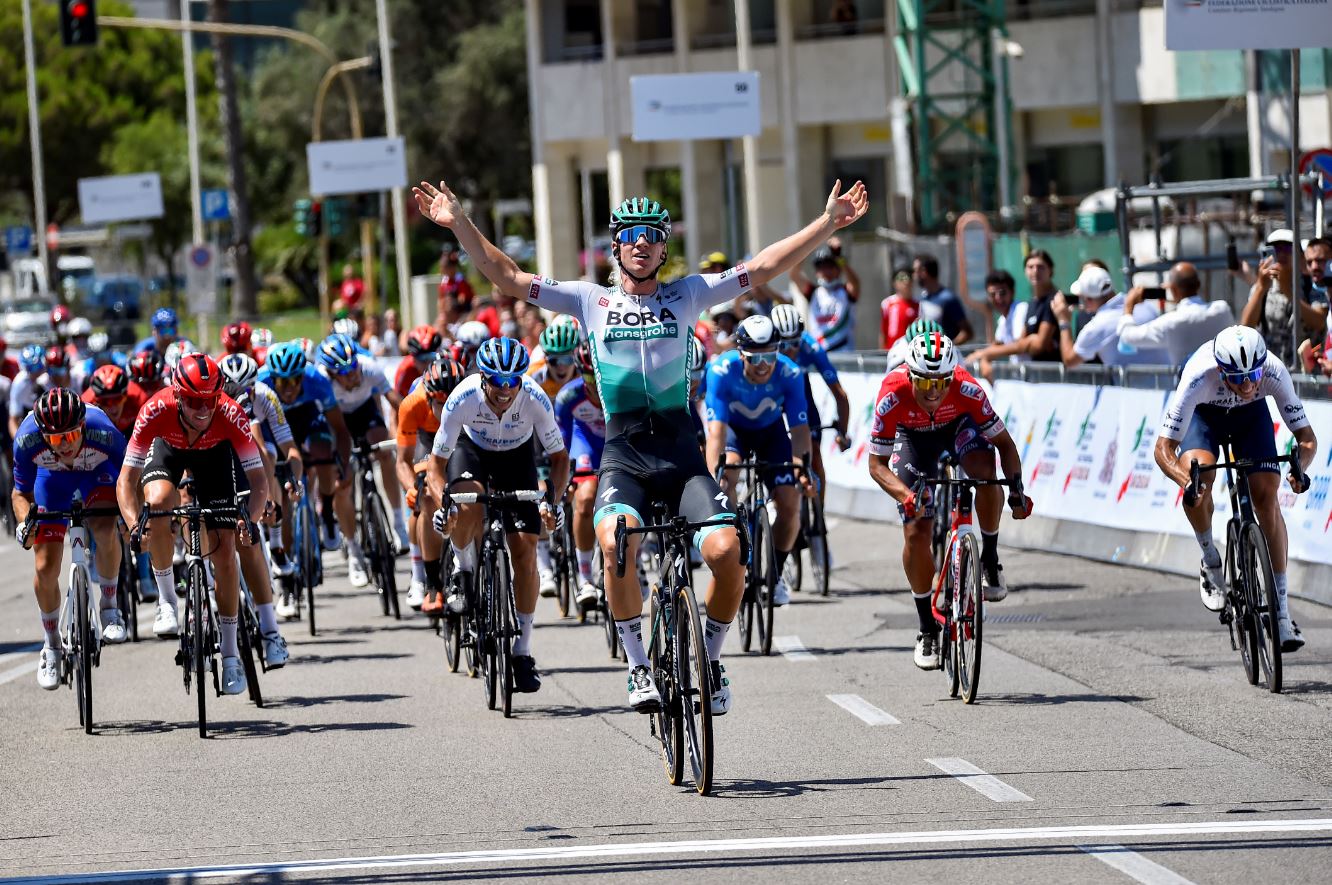 Pascal Ackermann vince l'ultima tappa della Settimana Ciclistica Italiana vinta da Diego Ulissi 2021 (foto BettiniPhoto)