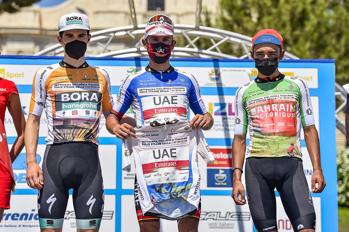 Tutte le maglie dopo la quarta tappa della Settimana Ciclistica Italiana 2021 (foto BettiniPhoto)