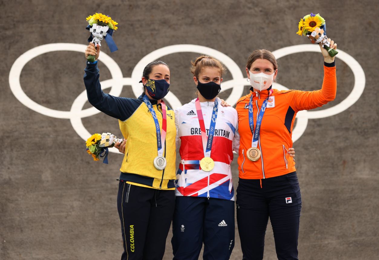 Podio donne Olimpiadi BMX Tokyo 2020