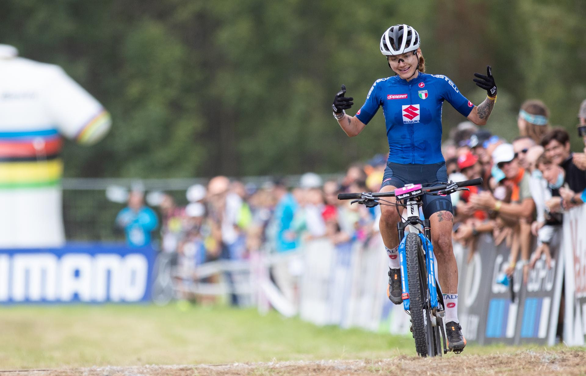 Marika Tovo quarta al Mondiale XCO Donne U23 in Val di Sole (foto Michele Mondini)