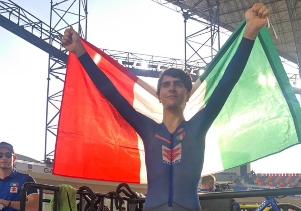 Dario Igor Belletta campione del mondo dell'Eliminazione Juniores 2021 a Il Cairo