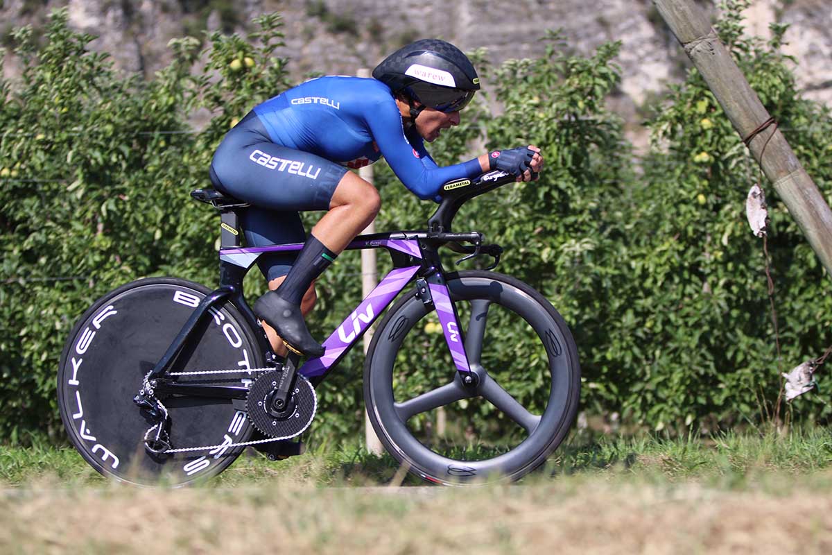 Vittoria Bussi ha concluso ottava il Campionato Europeo a cronometro di Trento (foto Photobicicailotto)