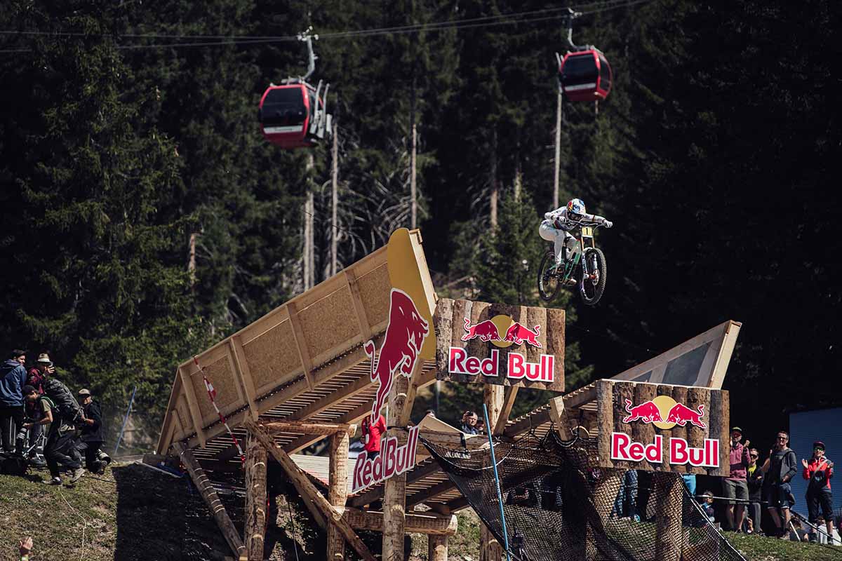 Myriam Nicole performs at UCI DH World Cup in Lenzerheide