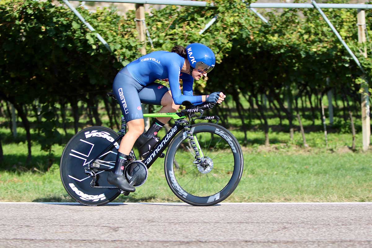 Elena Pirrone terza al Campionato Europeo a cronometro Donne U23 a Trento (foto Photobicicailotto)